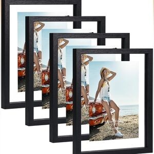 4 Black Pictures Frame Set (5x7)